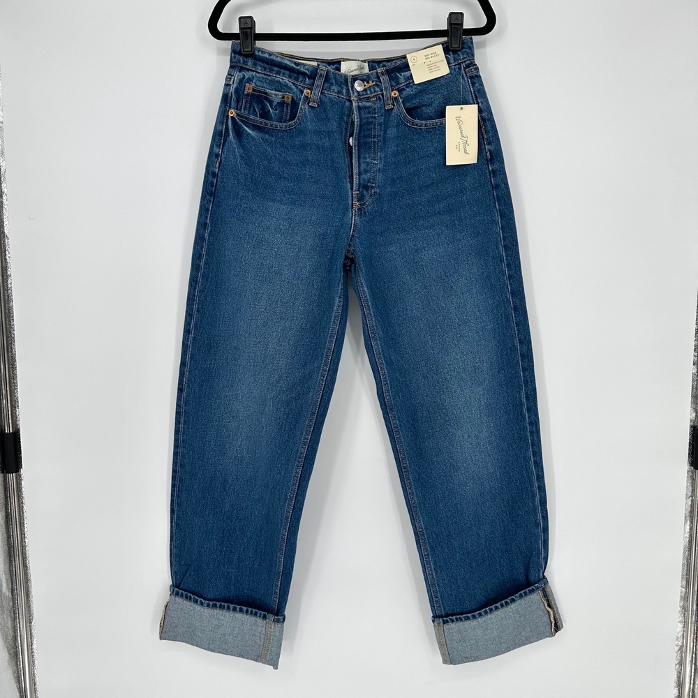 NEW Universal Thread Blue Denim Mid Rise 90s Baggy Jeans Women's 4